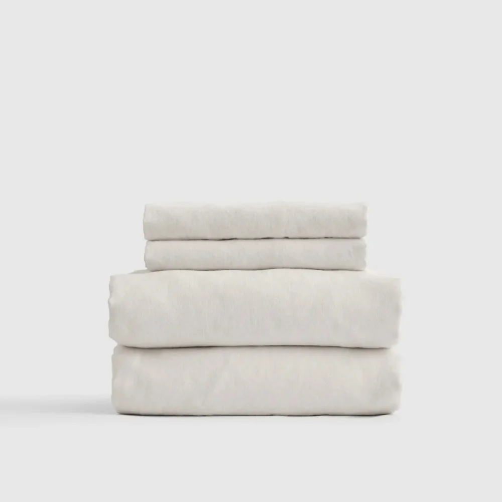 NWT! Quince 100% Linen Sand Sheets & 2 Pillowcases Set! Sz. Queen! (226)